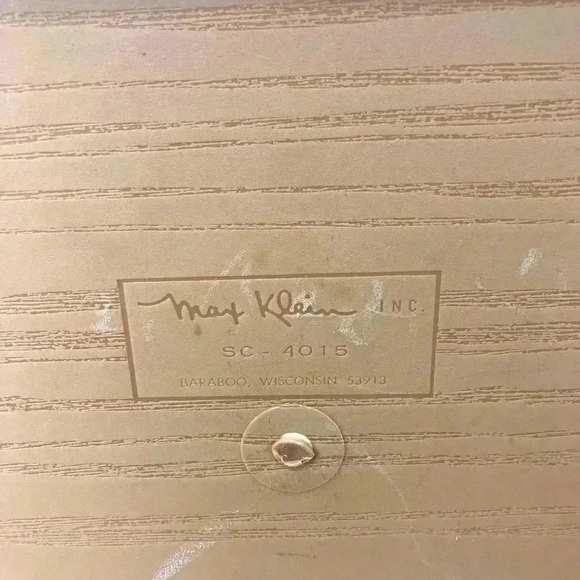 Vintage 1970s Max Klein Sewing Box – Faux Wood Plastic Storage Chest USA Made - Picture 2 of 16